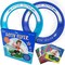 Activ Life 2 Pack Flying Rings for Kids, Fun Beach Toys, Gifts for Boys & Girls Aged 3-14, Cool Family Outdoor Games, Play at Playground, Easter Basket Fillers Birthday Presents, Cyan/Blue
